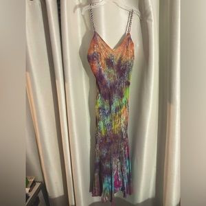 Tie dyed wedding dress